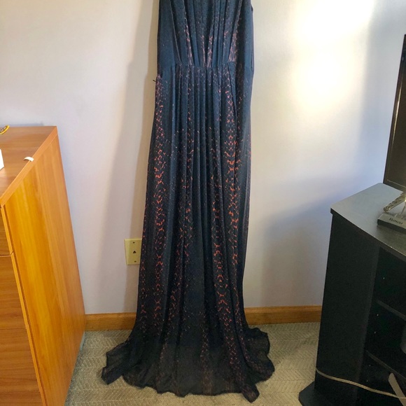 Maxi navy dress - Picture 2 of 5